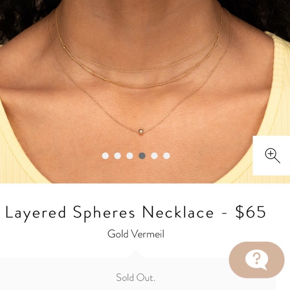 Mejuri Layered Sphere Gold Necklace